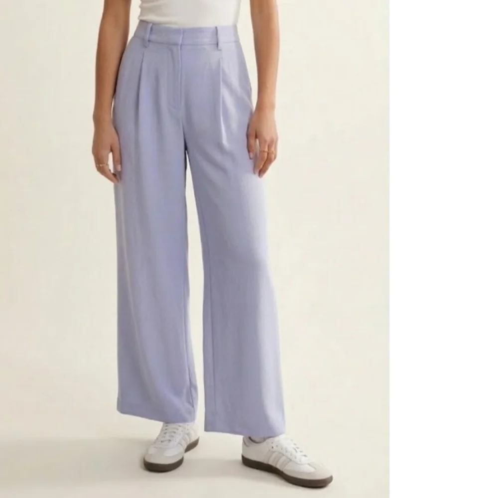 Abercrombie & Fitch Pleated Wide Leg Trousers Size 27 4 SHORT